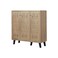Multi-purpose shoe rack, 3 doors, beige, 91 x 34 x 90 cm