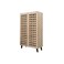 Multi-purpose shoe cabinet, 2 doors, beige, 132 x 34 x 80 cm