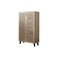 Multi-purpose shoe cabinet, 2 doors, beige, 132 x 34 x 80 cm