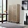 Multi-purpose shoe cabinet, 2 doors, beige, 132 x 34 x 80 cm