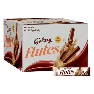 شوكولاتة جالكسي فلوتس، عبوة من 36، 22.5 جرام،2 إصبع