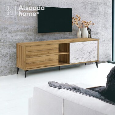 Wooden TV unit - 200 x 40 x 45 cm