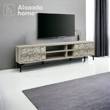 Gray TV Unit - 200x40x45 cm