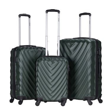 VIPTOUR ABS Hardside 3Pcs Trolley Luggage Set Spinner Wheels With Number Lock 20/24/28 Inches
