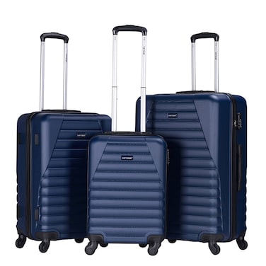 VIPTOUR ABS Hardside 3Pcs Trolley Luggage Set Spinner Wheels With Number Lock 20/24/28 Inches