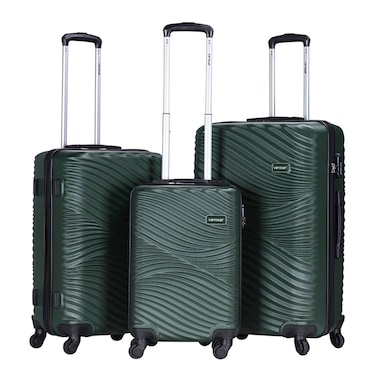 VIPTOUR ABS Hardside 3Pcs Trolley Luggage Set Spinner Wheels With Number Lock 20/24/28 Inches