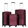 VIPTOUR ABS Hardside 3Pcs Trolley Luggage Set Spinner Wheels With Number Lock 20/24/28 Inches