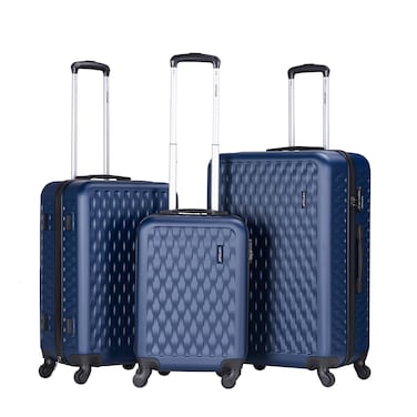 VIPTOUR ABS Hardside 3Pcs Trolley Luggage Set Spinner Wheels With Number Lock 20/24/28 Inches