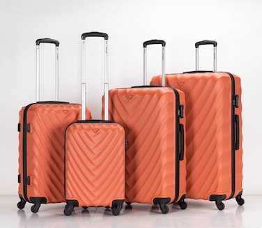 VIPTOUR ABS Hardside 4Pcs Trolley Luggage Set Spinner Wheels With Number Lock 20/24/28/32 Inches