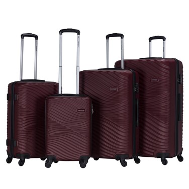 VIPTOUR ABS Hardside 4Pcs Trolley Luggage Set Spinner Wheels With Number Lock 20/24/28/32 Inches