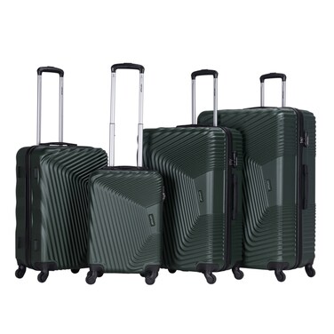 VIPTOUR ABS Hardside 4Pcs Trolley Luggage Set Spinner Wheels With Number Lock 20/24/28/32 Inches