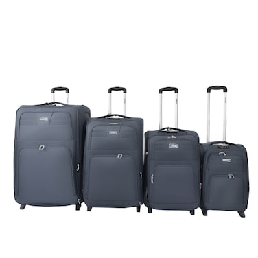 VIPTOUR 4 Piece Softside Spinner 2 Wheels Fabric Trolley Luggage With Number Lock 20/24/28/32 Inches, VT-TR513