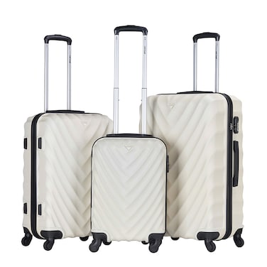 VIPTOUR ABS Hardside 3Pcs Trolley Luggage Set Spinner Wheels With Number Lock 20/24/28 Inches