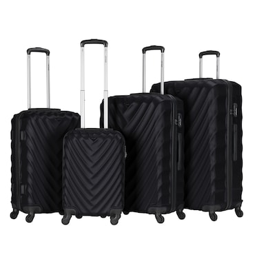 VIPTOUR ABS Hardside 4Pcs Trolley Luggage Set Spinner Wheels With Number Lock 20/24/28/32 Inches