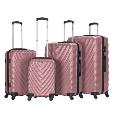 VIPTOUR ABS Hardside 4Pcs Trolley Luggage Set Spinner Wheels With Number Lock 20/24/28/32 Inches