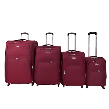 VIPTOUR 4 Piece Softside Spinner 2 Wheels Fabric Trolley Luggage With Number Lock 20/24/28/32 Inches, VT-TR513