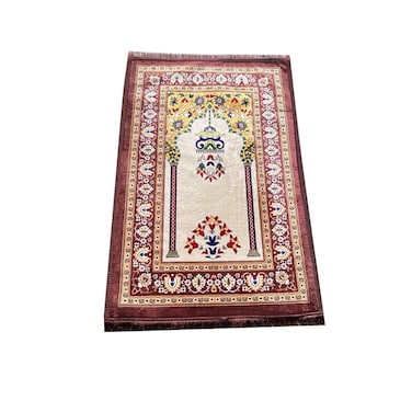 سجادة صلاة تركية تقليدية من ستار جولد مقاس 70 × 110 سم، سجادة صلاة إسلامية كبيرة محمولة متعددة الألوان، سجادة جانماز للرجال والنساء SG-P004