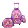 STARGOLD Baby Backpack 3Pcs For Baby Girls 1 lunch 1 Pencil Box And 1 Bag With Adjustable Strap For School 2 Wheels 12 Inch