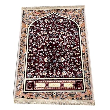 STARGOLD Traditional Turkish Prayer Mat, 70x110 cm Large Portable Multicolor Islamic Prayer Rug, Janamaz Sajjadah For Men And Women