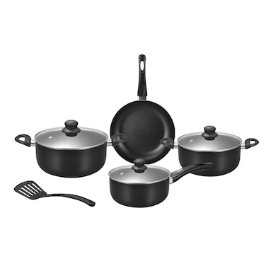 STARGOLD 8 PCS Non-Stick Cookware Set Lid Non-Stick &lrm;Aluminum Cookware Set With Crack Coating Cooking Set