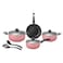 STARGOLD 9 PCS Non-Stick Cookware Set Lid Non-Stick &lrm;Aluminum Cookware Set With Crack Coating Cooking Set