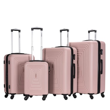 STARGOLD Luggage 4 Pcs Hardside Luggage Set Spinner 4 Wheels Number Lock Luggage Trolley 20/24/28/32 Inches