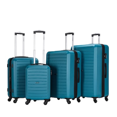 STARGOLD Luggage 4 Pcs Hardside Luggage Set Spinner 4 Wheels Number Lock Luggage Trolley 20/24/28/32 Inches