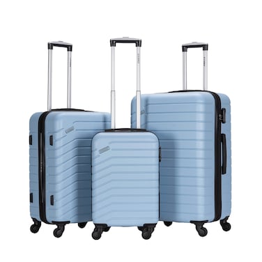 STARGOLD Luggage 3 Pcs Hardside Luggage Set Spinner 4 Wheels Number Lock Luggage Trolley 20/24/28 Inches