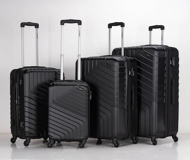 STARGOLD Luggage 4 Pcs Hardside Luggage Set Spinner 4 Wheels Number Lock Luggage Trolley 20/24/28/32 Inches