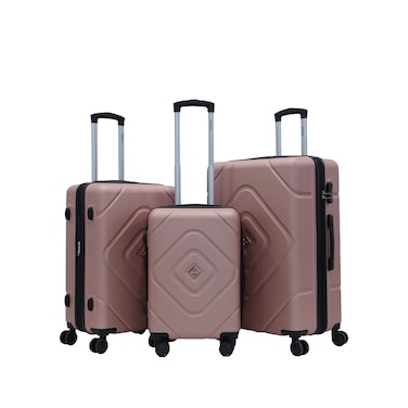 STARLIFE Luggage 3 Pcs Hardside Luggage Set Spinner 4 Wheels Number Lock Luggage Trolley 20/24/28 Inches