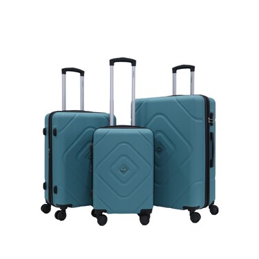 STARLIFE Luggage 3 Pcs Hardside Luggage Set Spinner 4 Wheels Number Lock Luggage Trolley 20/24/28 Inches