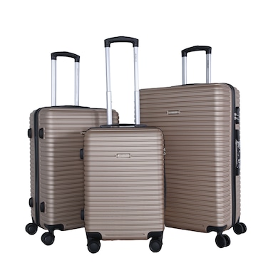 STARLIFE Luggage 3 Pcs Hardside Luggage Set Spinner 4 Wheels Number Lock Luggage Trolley 20/24/28 Inches