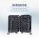 STARLIFE Luggage 3 Pcs Hardside Luggage Set Spinner 4 Wheels Number Lock Luggage Trolley 20/24/28 Inches