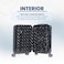 STARLIFE Luggage 3 Pcs Hardside Luggage Set Spinner 4 Wheels Number Lock Luggage Trolley 20/24/28 Inches
