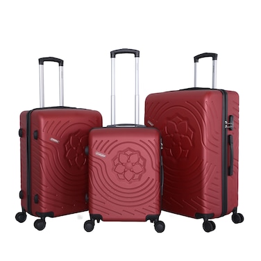 STARLIFE Luggage 3 Pcs Hardside Luggage Set Spinner 4 Wheels Number Lock Luggage Trolley 20/24/28 Inches