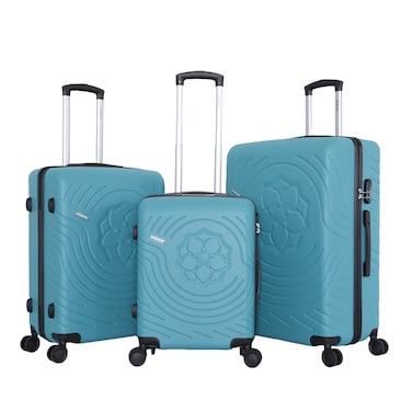 STARLIFE Luggage 3 Pcs Hardside Luggage Set Spinner 4 Wheels Number Lock Luggage Trolley 20/24/28 Inches