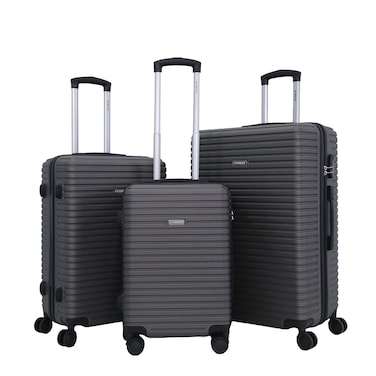 STARLIFE Luggage 3 Pcs Hardside Luggage Set Spinner 4 Wheels Number Lock Luggage Trolley 20/24/28 Inches