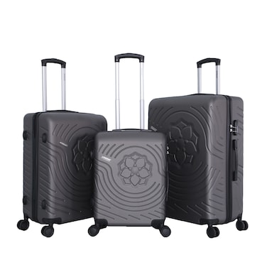 STARLIFE Luggage 3 Pcs Hardside Luggage Set Spinner 4 Wheels Number Lock Luggage Trolley 20/24/28 Inches