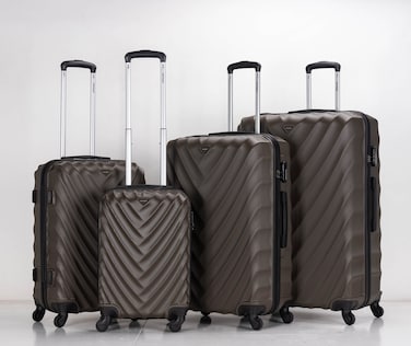VIPTOUR ABS Hardside 4Pcs Trolley Luggage Set Spinner Wheels With Number Lock 20/24/28/32 Inches