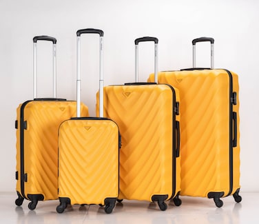 VIPTOUR ABS Hardside 4Pcs Trolley Luggage Set Spinner Wheels With Number Lock 20/24/28/32 Inches