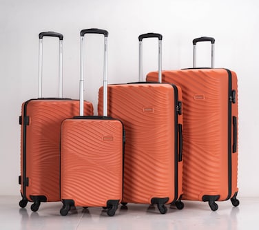 VIPTOUR Luggage Set of 4, ABS Hard Shell Suitcase with Expandable Zipper, 360&deg; Spinner Wheels, Number Lock, Lightweight Trolley Travel Bag