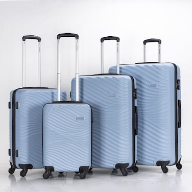 VIPTOUR ABS Hardside 4Pcs Trolley Luggage Set Spinner Wheels With Number Lock 20/24/28/32 Inches