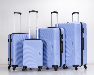 VIPTOUR ABS Hardside 4Pcs Trolley Luggage Set Spinner Wheels With Number Lock 20/24/28/32 Inches