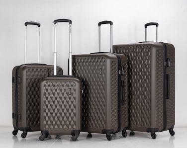 VIPTOUR ABS Hardside 4Pcs Trolley Luggage Set Spinner Wheels With Number Lock 20/24/28/32 Inches