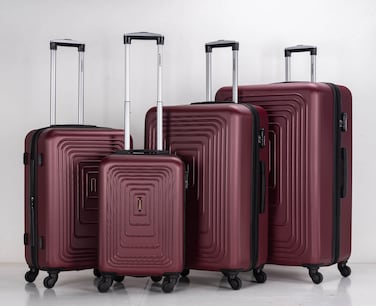 STARGOLD Luggage 4 Pcs Hardside Luggage Set Spinner 4 Wheels Number Lock Luggage Trolley 20/24/28/32 Inches