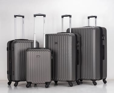STARGOLD Luggage 4 Pcs Hardside Luggage Set Spinner 4 Wheels Number Lock Luggage Trolley 20/24/28/32 Inches