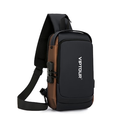 VIPTOUR Crossbody Backpack With Number Lock Durable And Lightweight For Easy Travelling