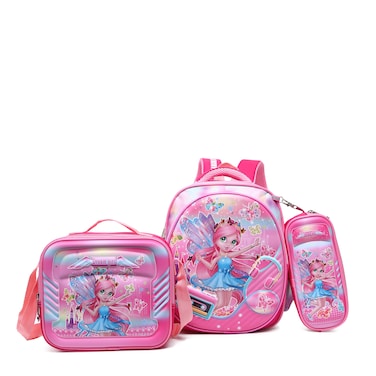 STARGOLD Baby Backpack 3Pcs For Baby Girls 1 lunch 1 Pencil Box And 1 Bag  For School 12 Inch