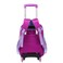 STARGOLD Baby Backpack 3Pcs For Baby Girls 1 lunch 1 Pencil Box And 1 Bag With Adjustable Strap For School 2 Wheels 12 Inch