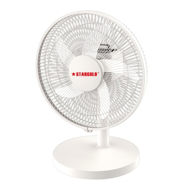 STARGOLD 12 Inch Rechargeable Table Fan With 4 SMD LED Light